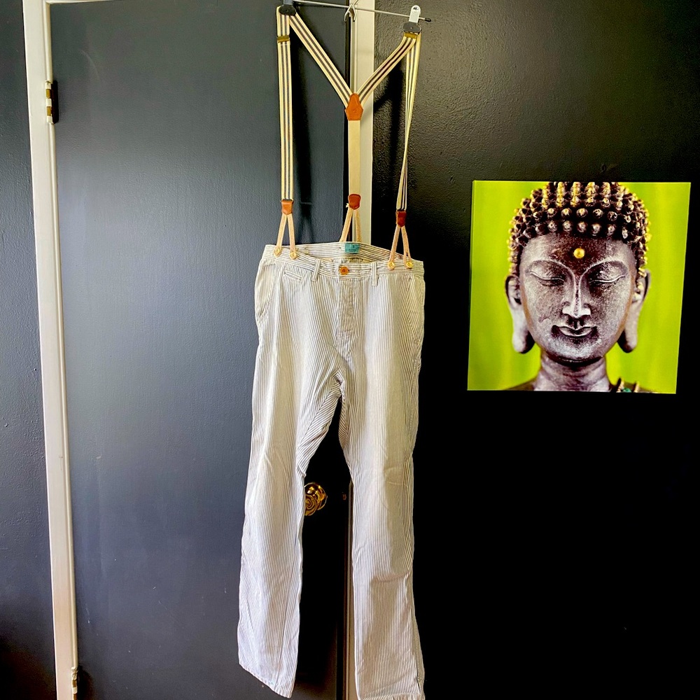 Scotch and Soda Jagger Style chino WITH suspenders. These are the coolest pants!